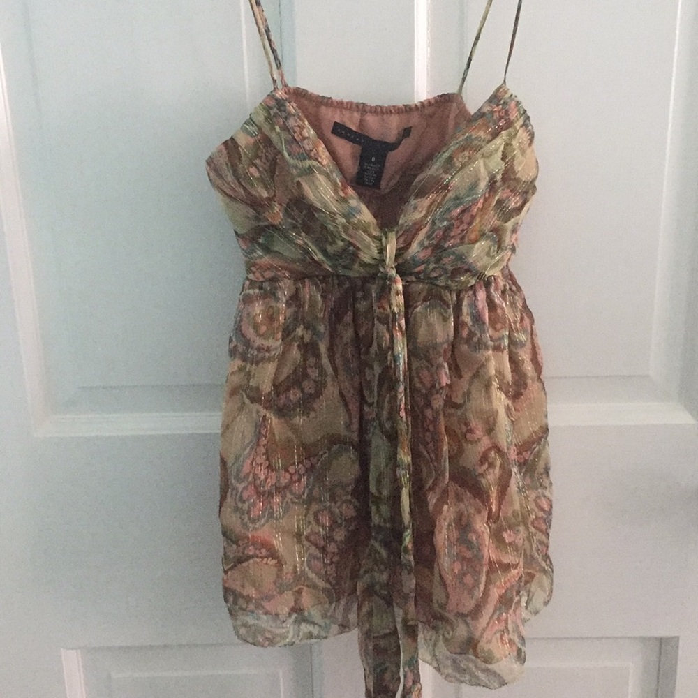 Silk spaghetti strap top